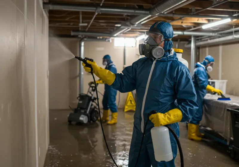 Basement Sanitization and Antimicrobial Treatment process in Mesa, AZ